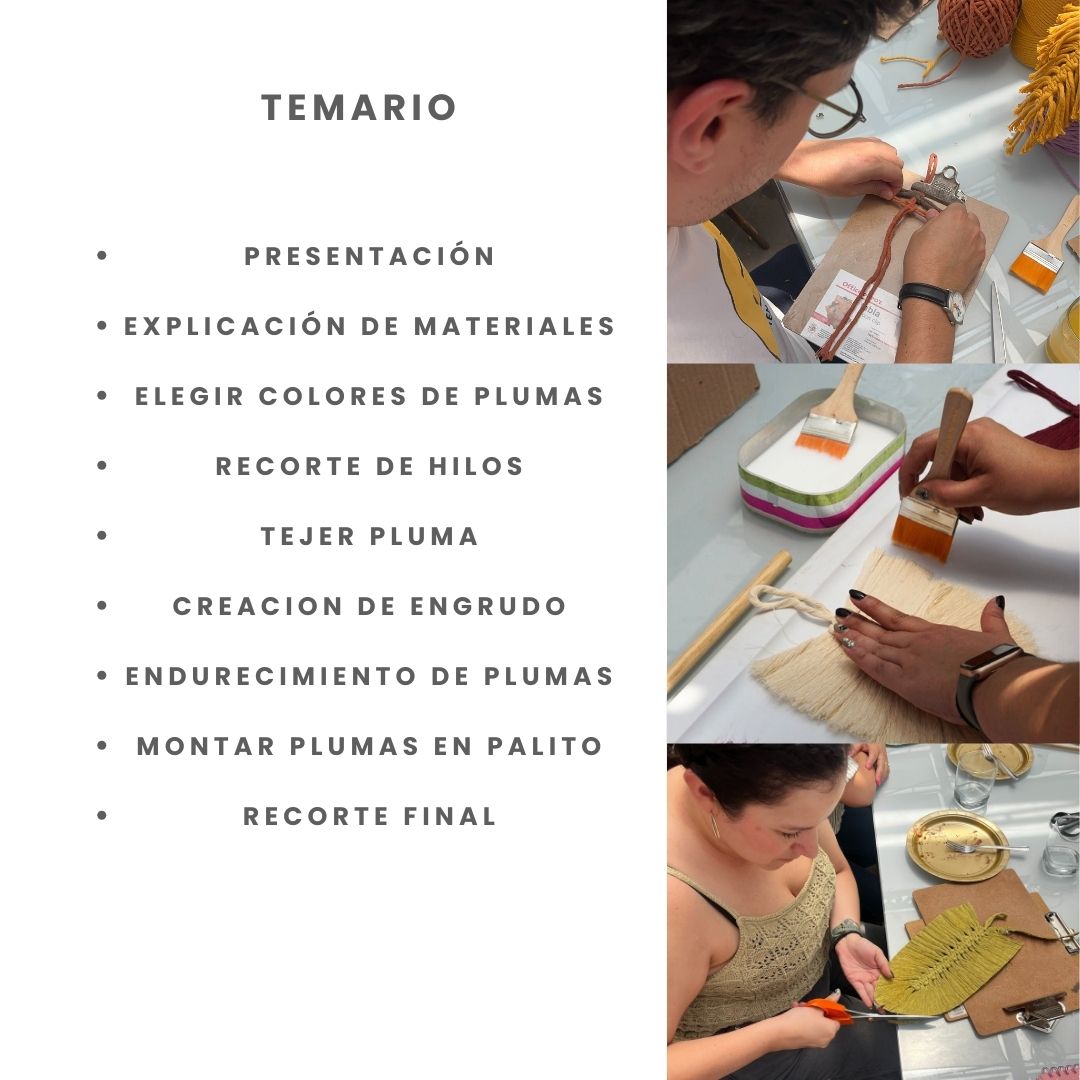 TALLER ANIVERSARIO | TALLER PLUMAS DE MACRAME | TALLER HOJAS DE MACRAMÉ