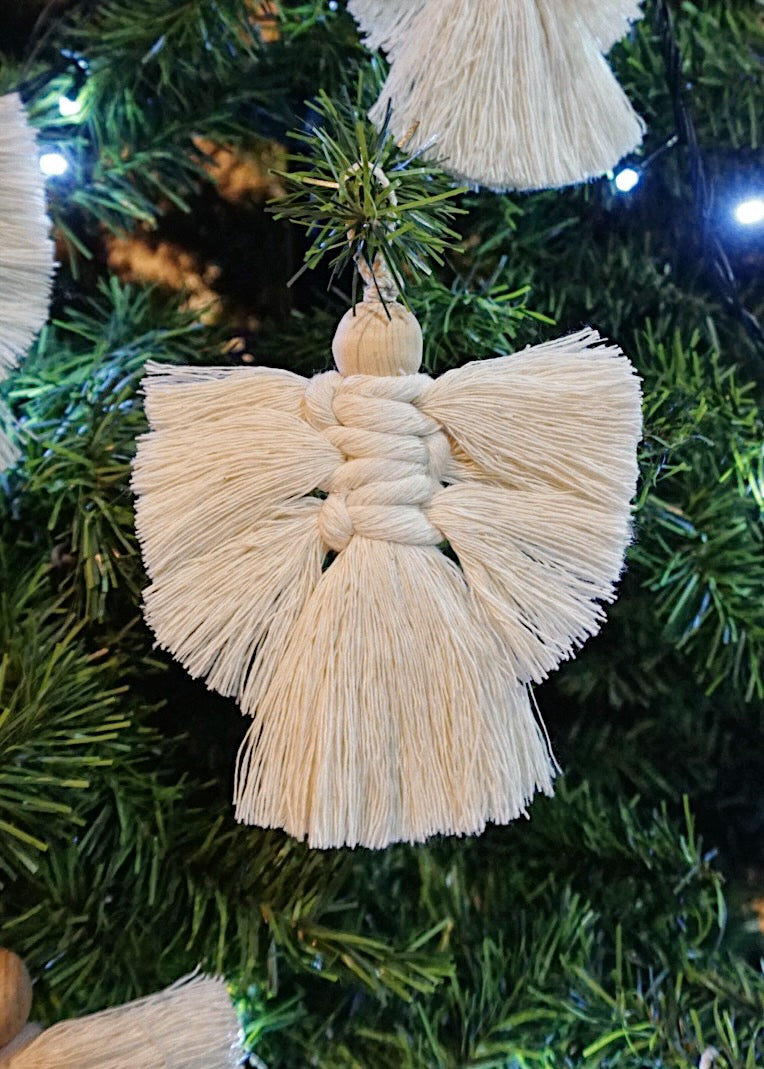 ÁNGEL - Ornamento Navidad Macramé