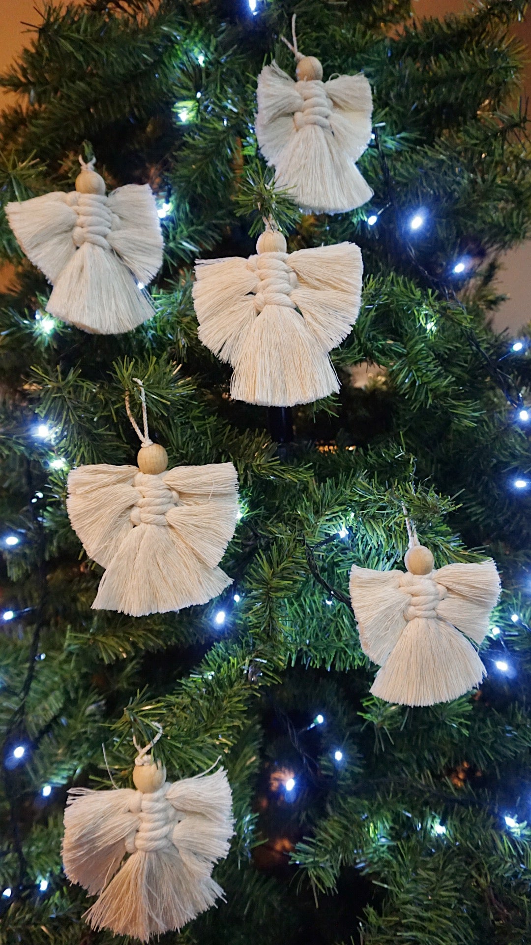 ÁNGEL - Ornamento Navidad Macramé
