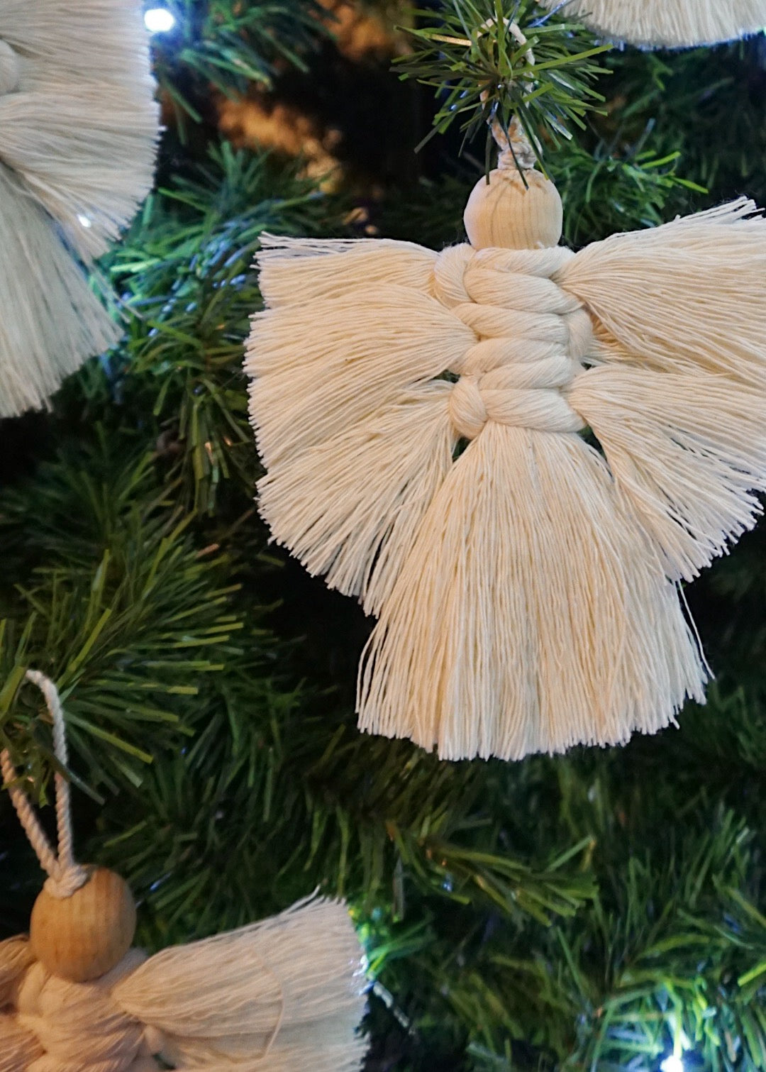 ÁNGEL - Ornamento Navidad Macramé