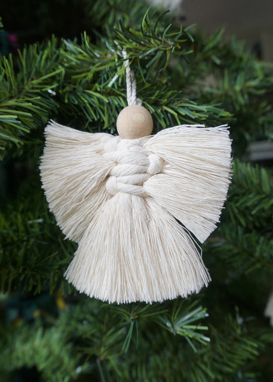 ÁNGEL - Ornamento Navidad Macramé
