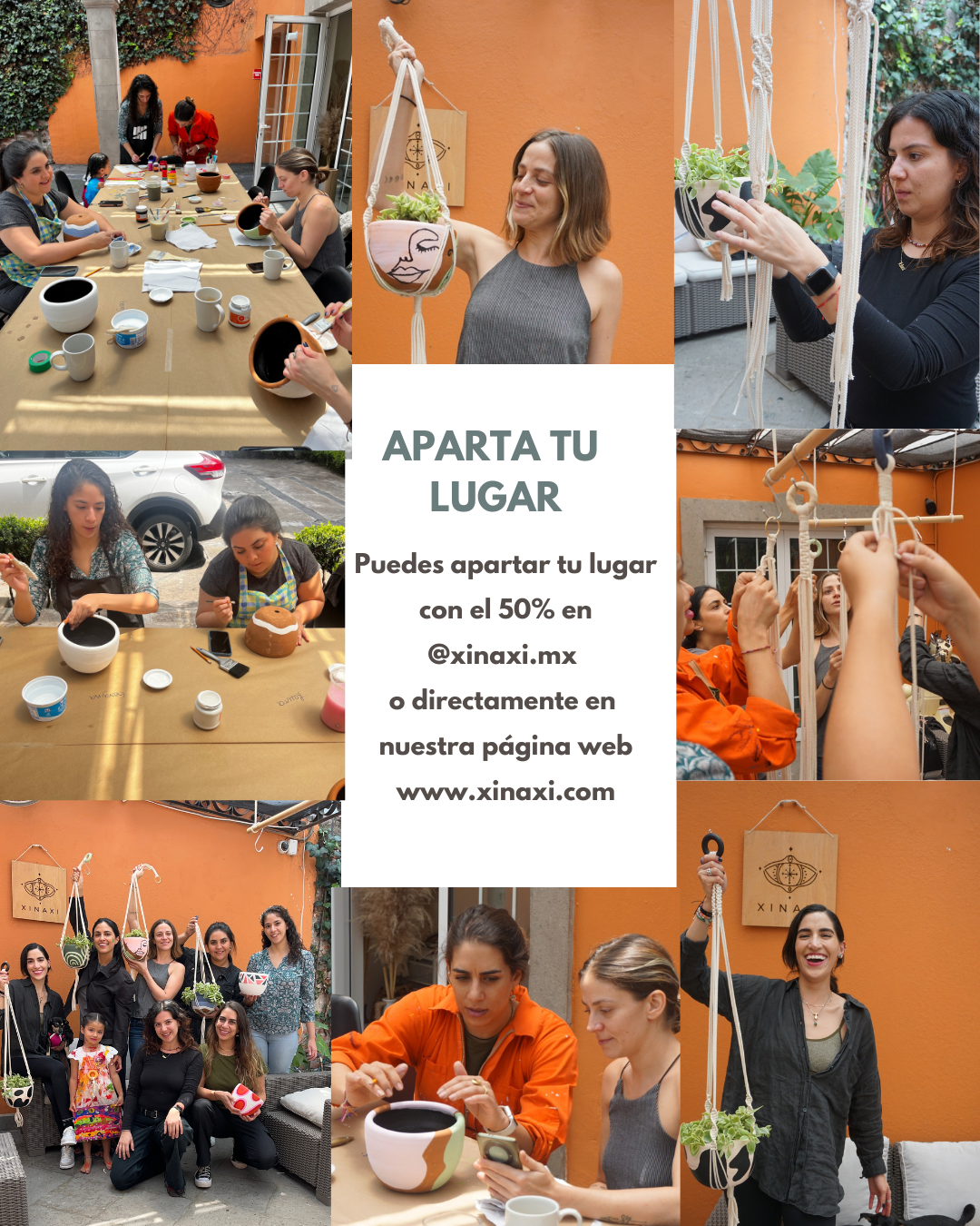 PAINT & MACRAMÉ - Taller pinta tu maceta + macetero de macramé + plantita