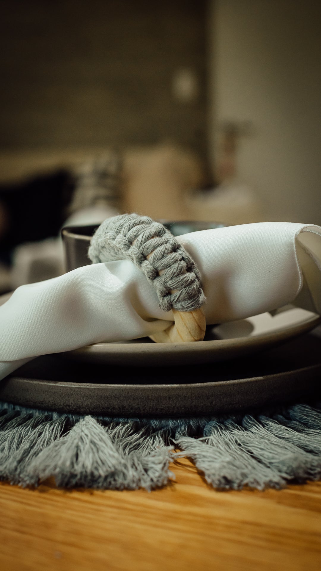 BAYU - Set Servilletero Macramé