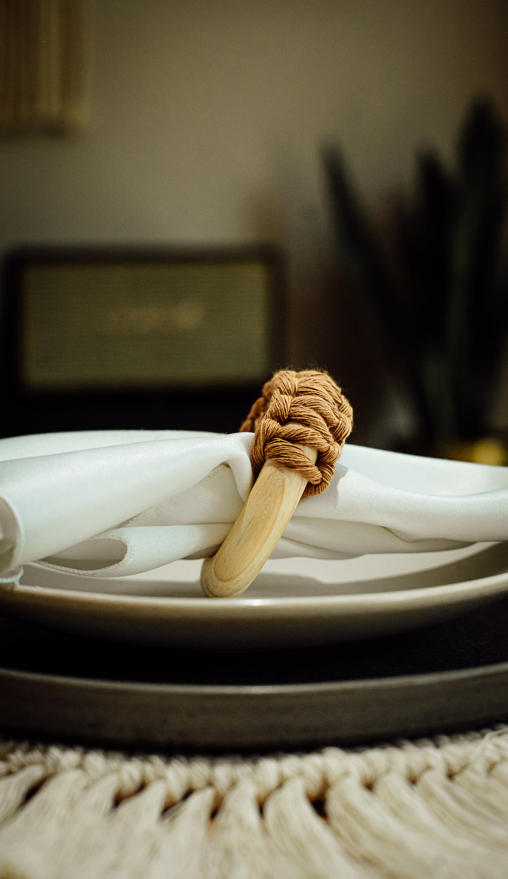 BAYU - Set Servilletero Macramé