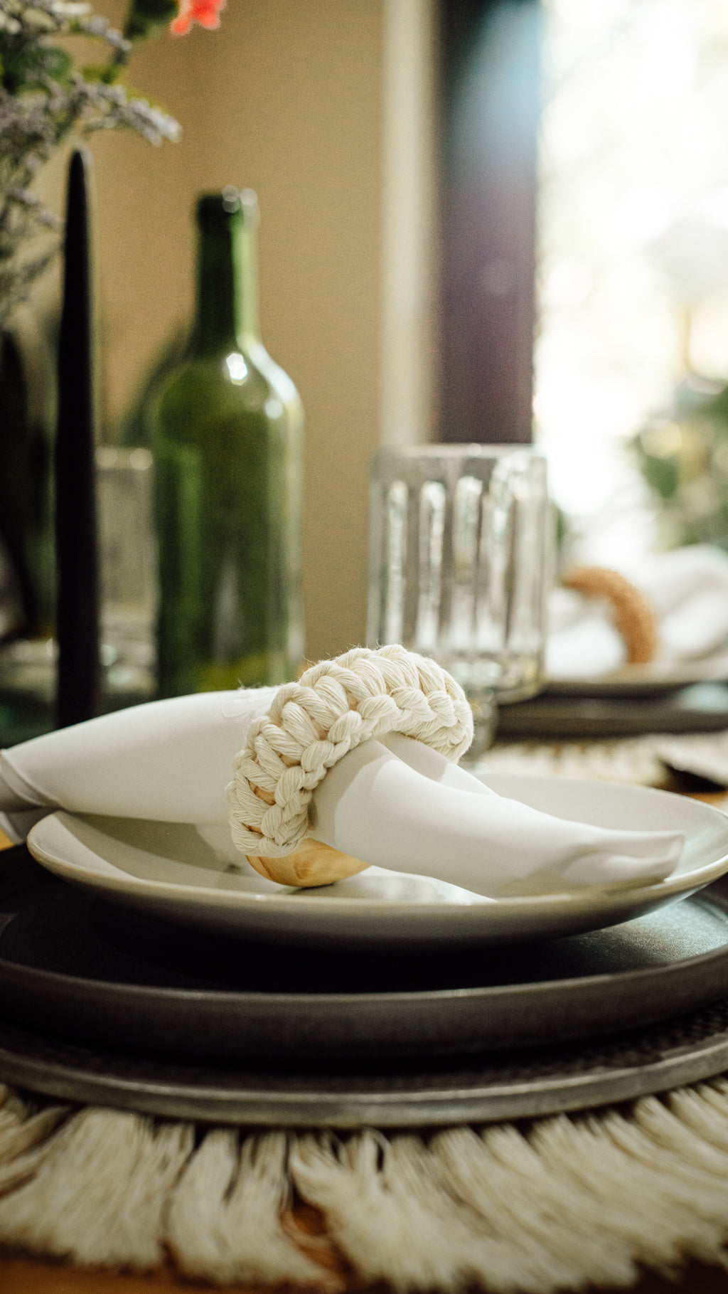 BAYU - Set Servilletero Macramé