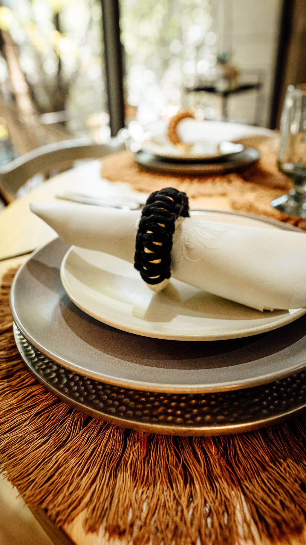 BAYU - Set Servilletero Macramé