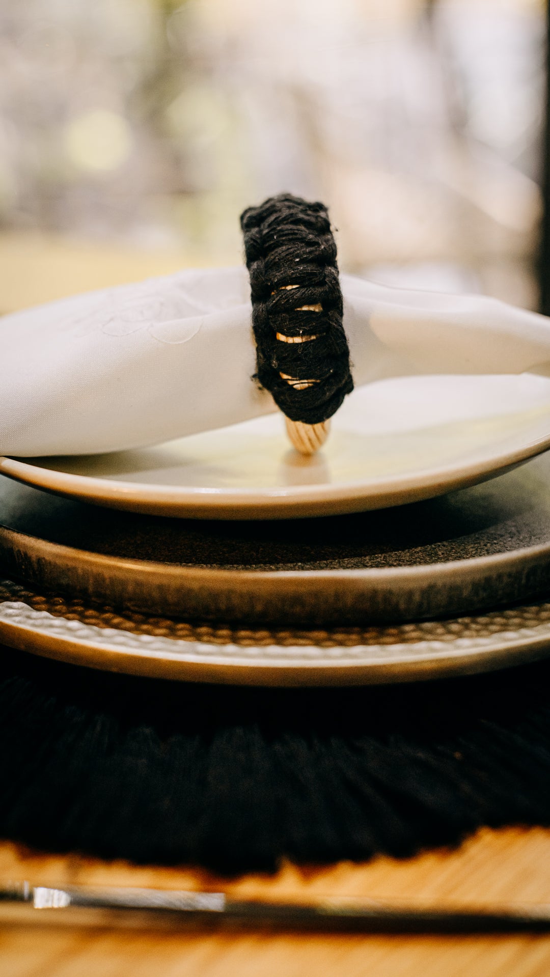 BAYU - Set Servilletero Macramé