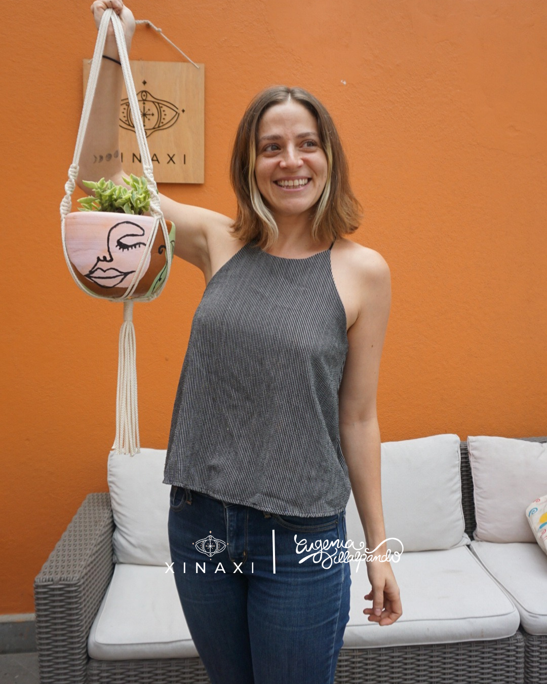 PAINT & MACRAMÉ - Taller pinta tu maceta + macetero de macramé + plantita