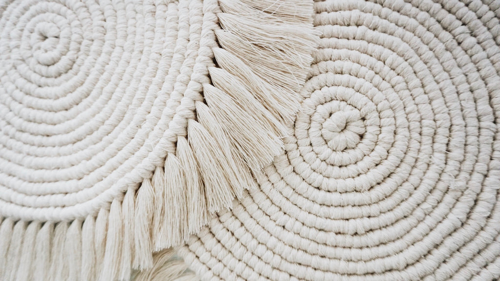 Bajo plato macrame_Mantel macrame