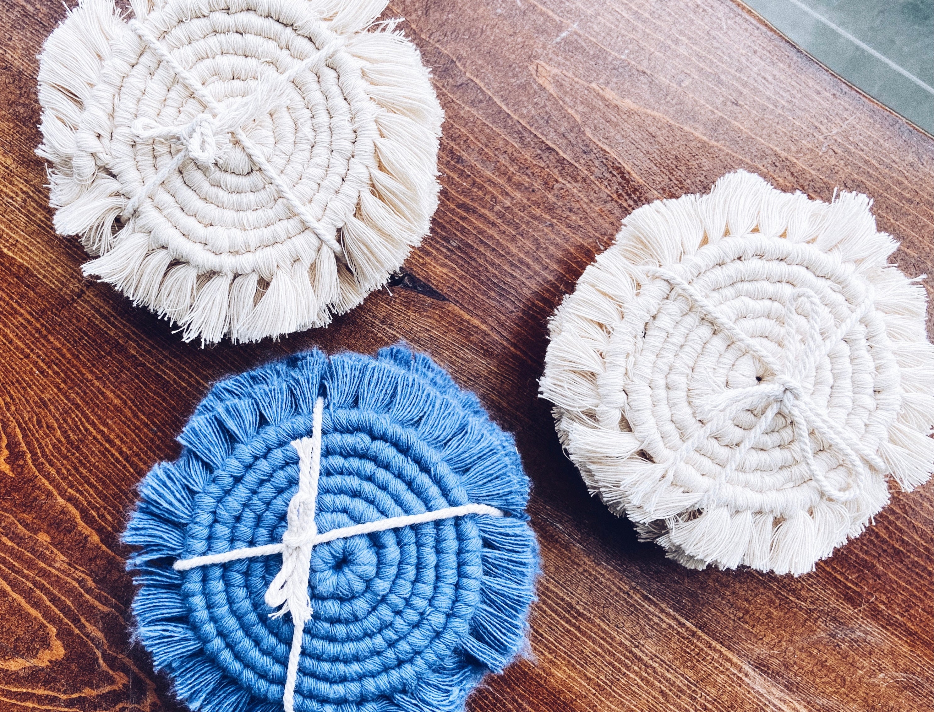 ACACIA - Portavasos Macrame (4 pza.)