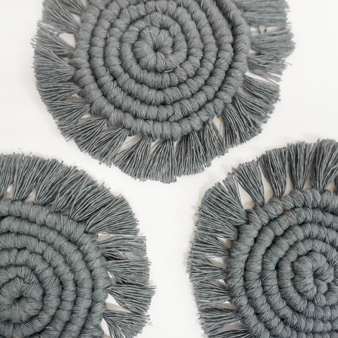 ACACIA - Portavasos Macrame (4 pza.)