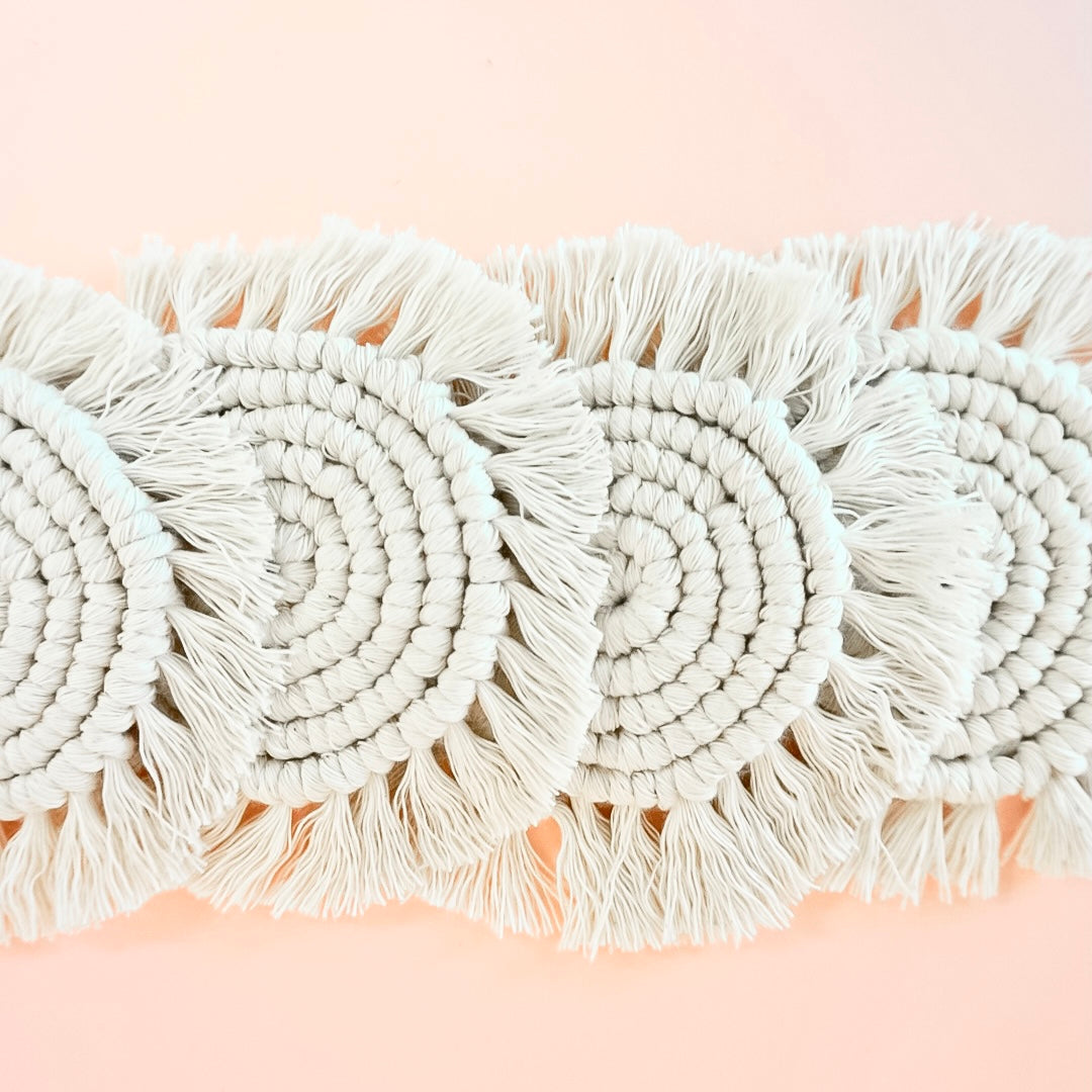 ACACIA - Portavasos Macrame (4 pza.)